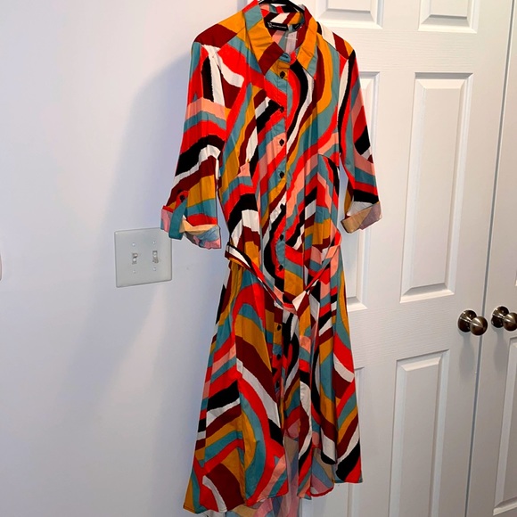 New York & Company Dresses & Skirts - New York & Company Hi Low belted Dress-L
